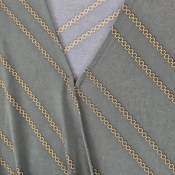 Banana Republic Wrap Top Womens Size PXS Green Chain Printed Jersey V-Neck - Picture 5 of 8